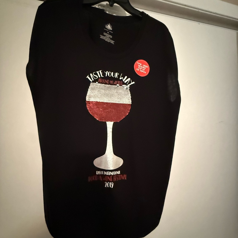 Disney Food and Wine 2019 Wine Festival Graphic Tank Top NWT XL